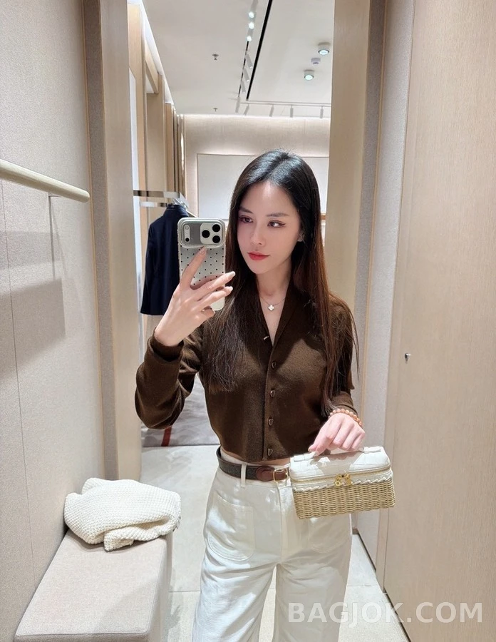 로로피아나 로로피아나 하트 버튼 쇼트 니트 가디건 상세 이미지
