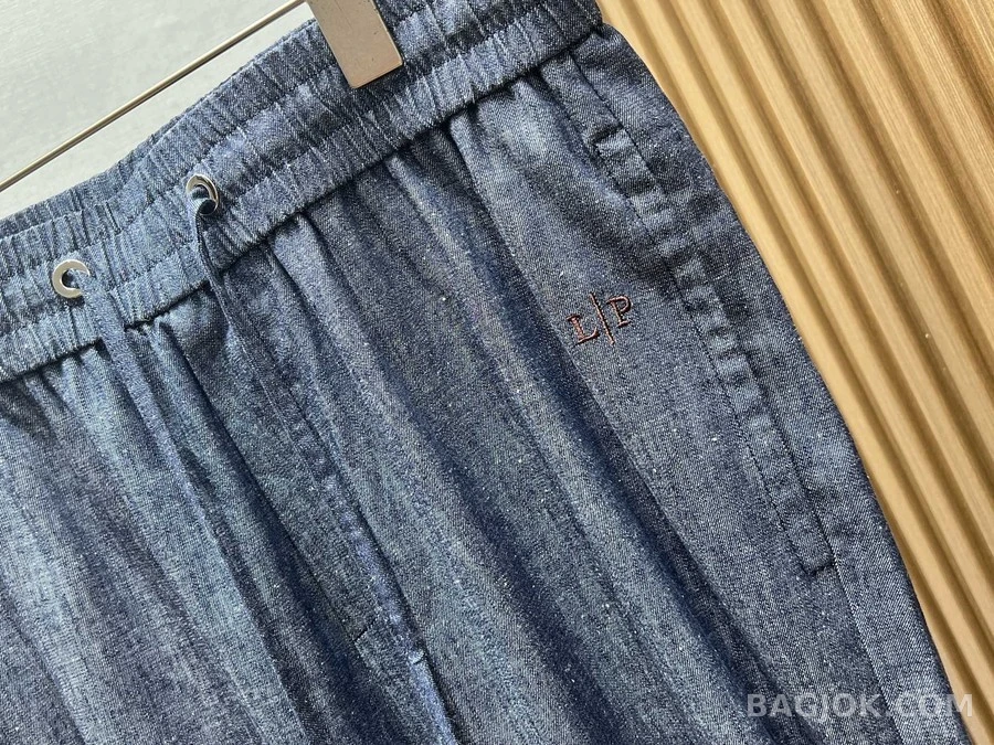 로로피아나 로로피아나 후면 자수 드로스트링 팬츠 상세 이미지