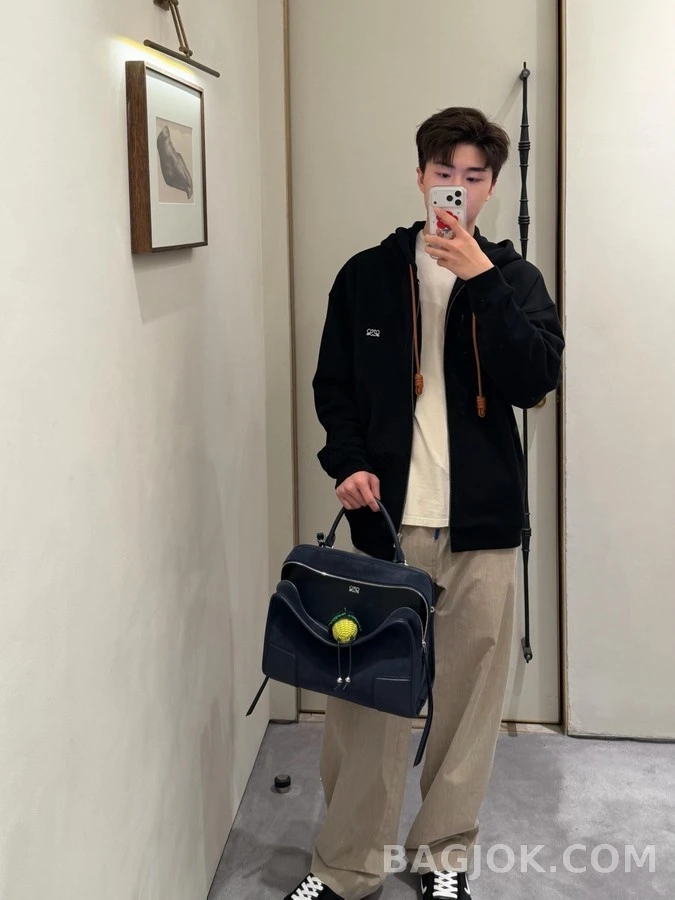 로에베 로에베 노티드 드로스트링 풀집업 후드 상세 이미지
