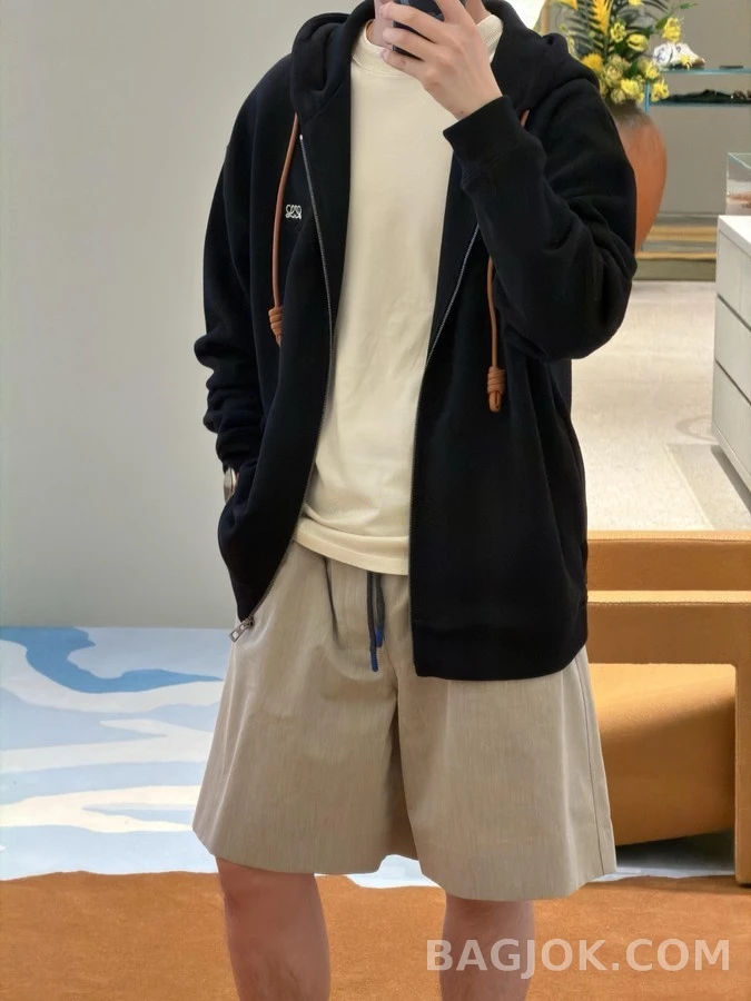 로에베 로에베 노티드 드로스트링 풀집업 후드 상세 이미지