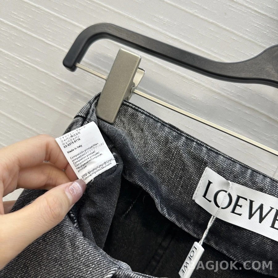 로에베 로에베 더블 플리츠 데님 스커트 상세 이미지