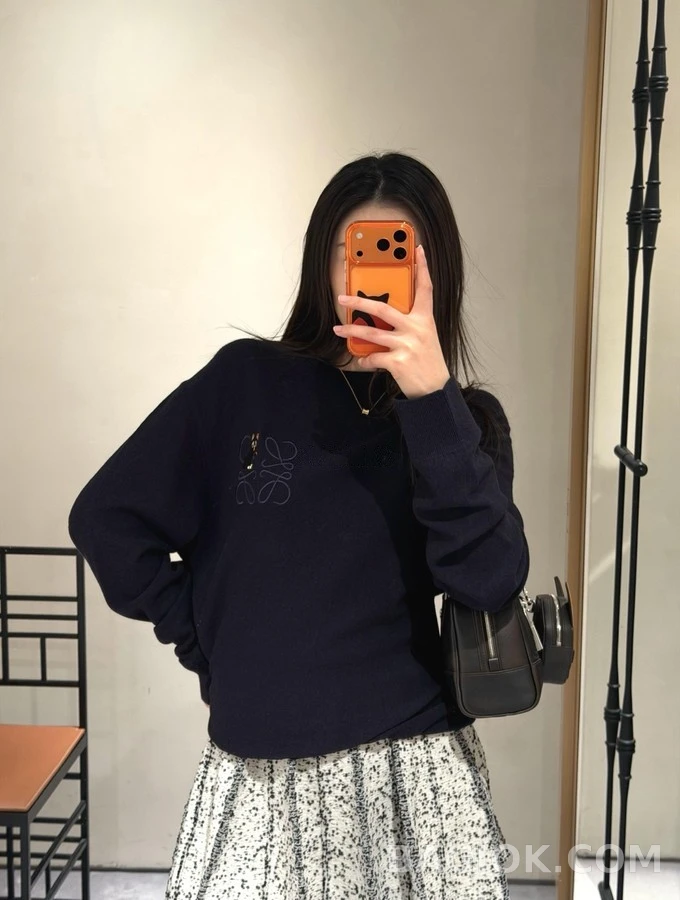 로에베 로에베 동물 아나그램 자수 니트 상세 이미지
