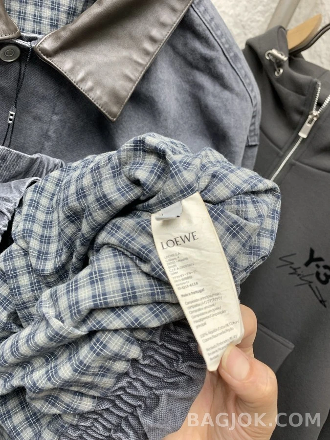 로에베 로에베 레더칼라 워싱 데님 자켓 상세 이미지