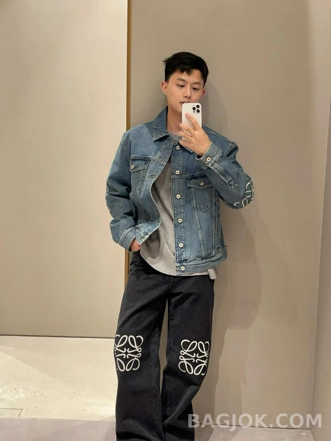 로에베 로에베 루즈핏 아나그램 데님 팬츠 상세 이미지