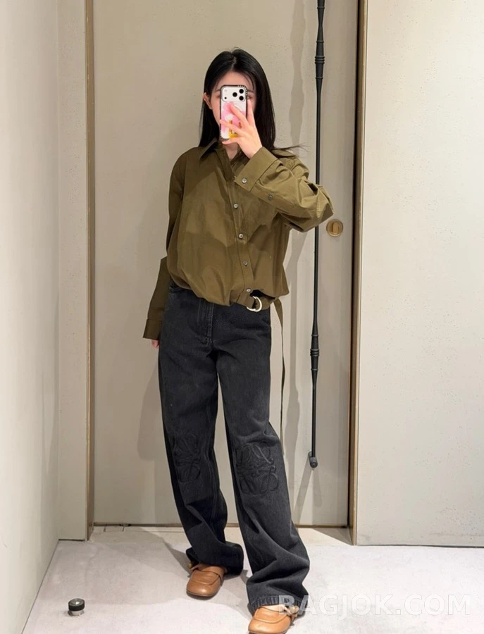 로에베 로에베 비대칭 벨티드 셔츠 상세 이미지