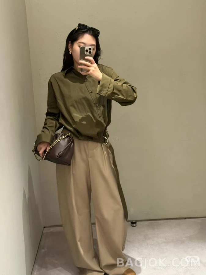 로에베 로에베 비대칭 벨티드 셔츠 상세 이미지
