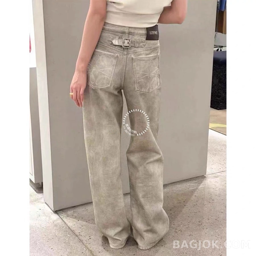 로에베 로에베 빈티지 워싱 와이드 데님 팬츠 상세 이미지