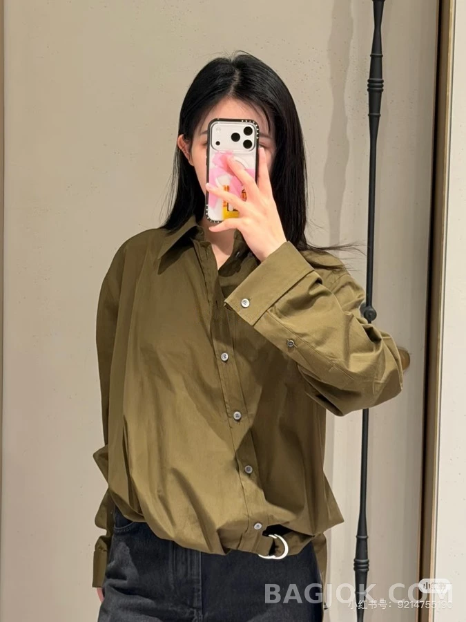 로에베 로에베 사이드 벨트 셔츠 상세 이미지