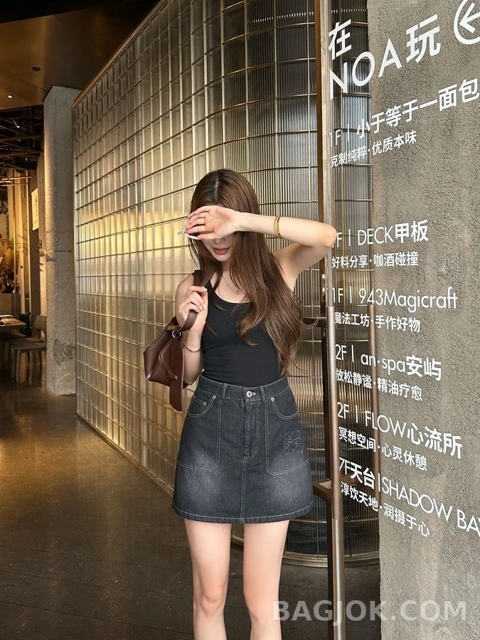 로에베 로에베 아나그램 데님 미니 스커트 상세 이미지
