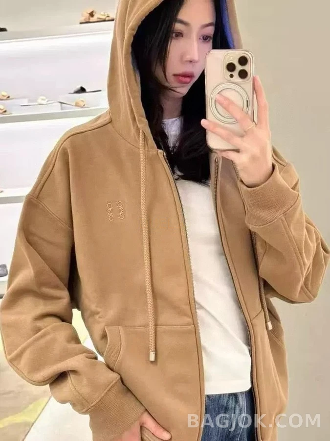 로에베 로에베 아나그램 배색 후드 집업 상세 이미지