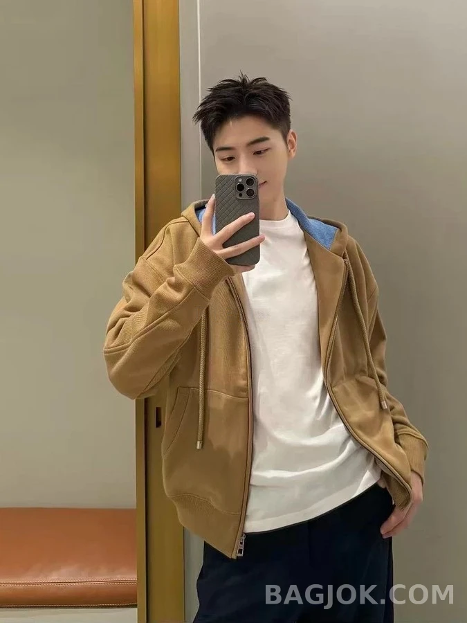 로에베 로에베 아나그램 배색 후드 집업 상세 이미지