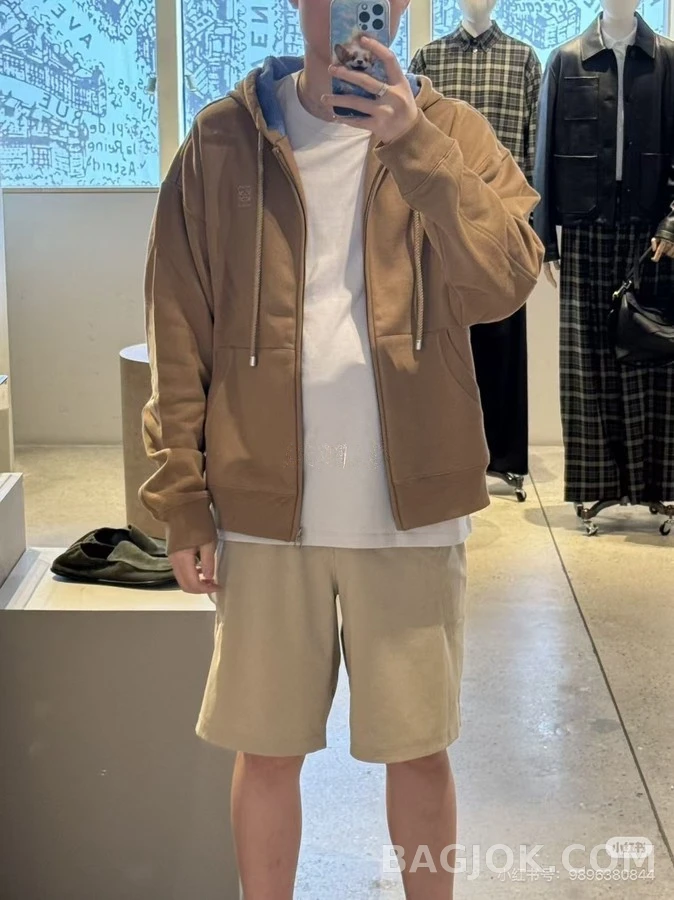 로에베 로에베 아나그램 배색 후드 집업 상세 이미지