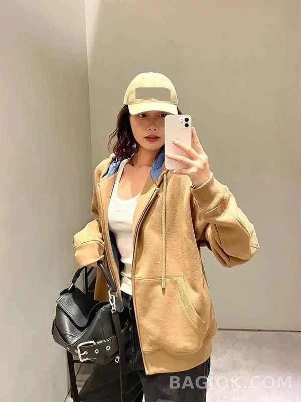 로에베 로에베 아나그램 배색 후드 집업 상세 이미지