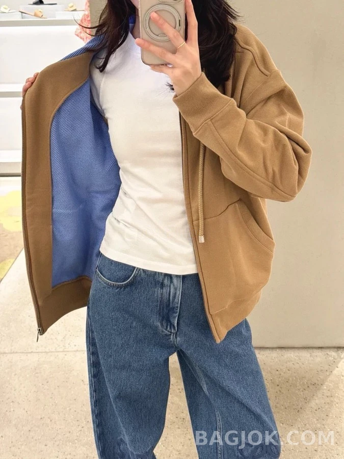 로에베 로에베 아나그램 배색 후드 집업 상세 이미지