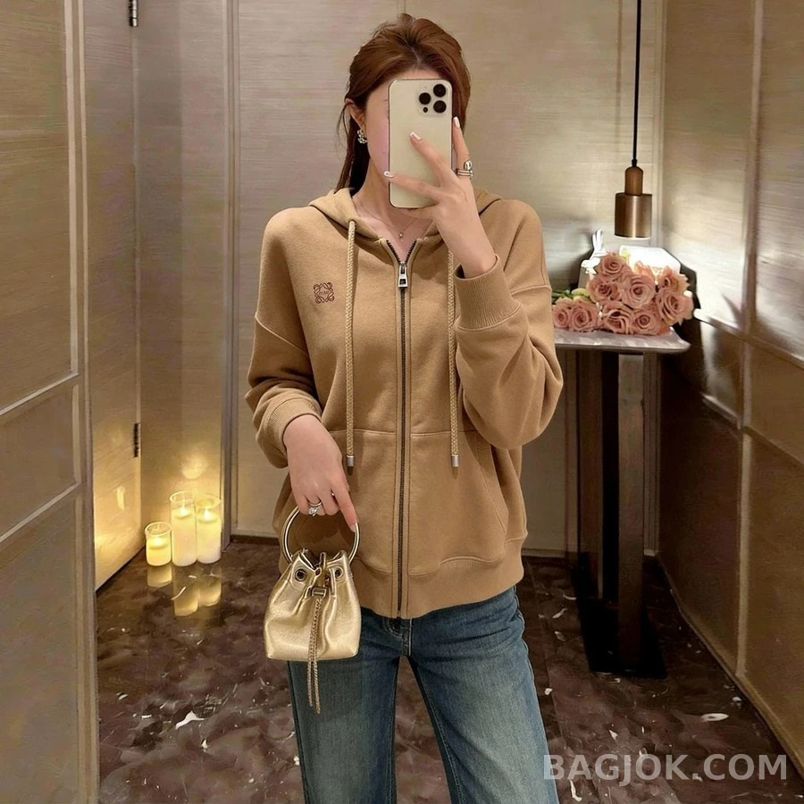로에베 로에베 아나그램 배색 후드 집업 상세 이미지