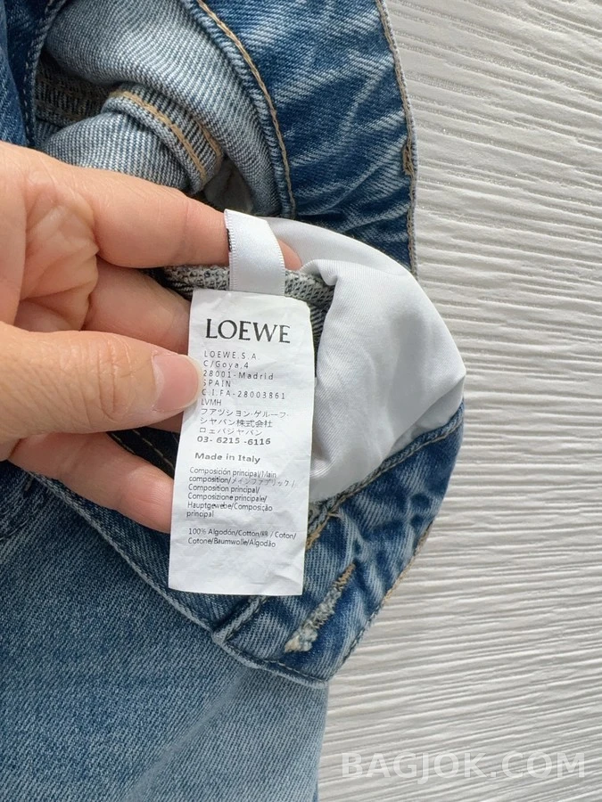 로에베 로에베 아나그램 워시드 와이드 데님 팬츠 상세 이미지