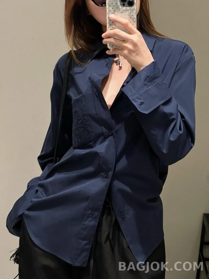 로에베 로에베 아나그램 자수 긴팔 티셔츠 상세 이미지