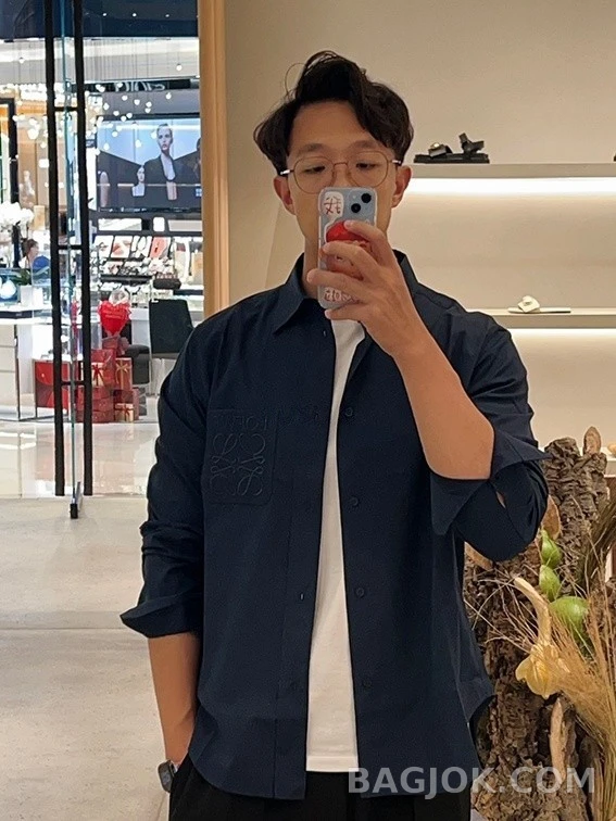 로에베 로에베 아나그램 자수 긴팔 티셔츠 상세 이미지