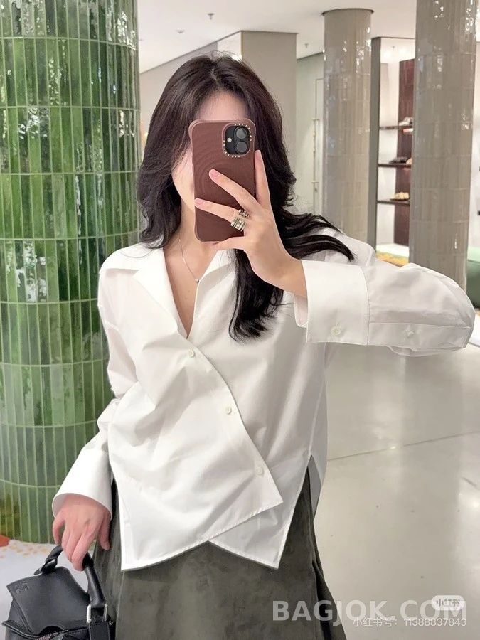 로에베 로에베 아나그램 자수 사선 버튼 셔츠 상세 이미지
