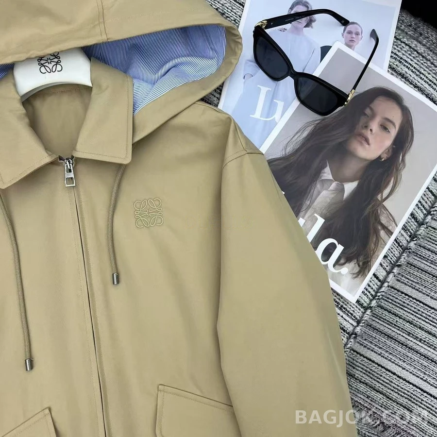로에베 로에베 아나그램 자수 스트라이프 후드 집업 상세 이미지