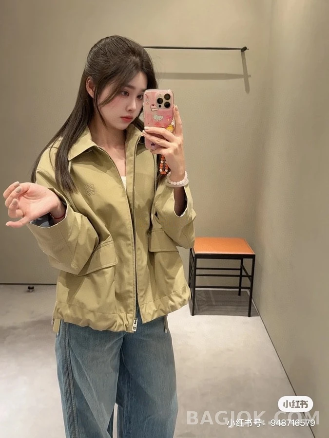 로에베 로에베 아나그램 자수 스트라이프 후드 집업 상세 이미지