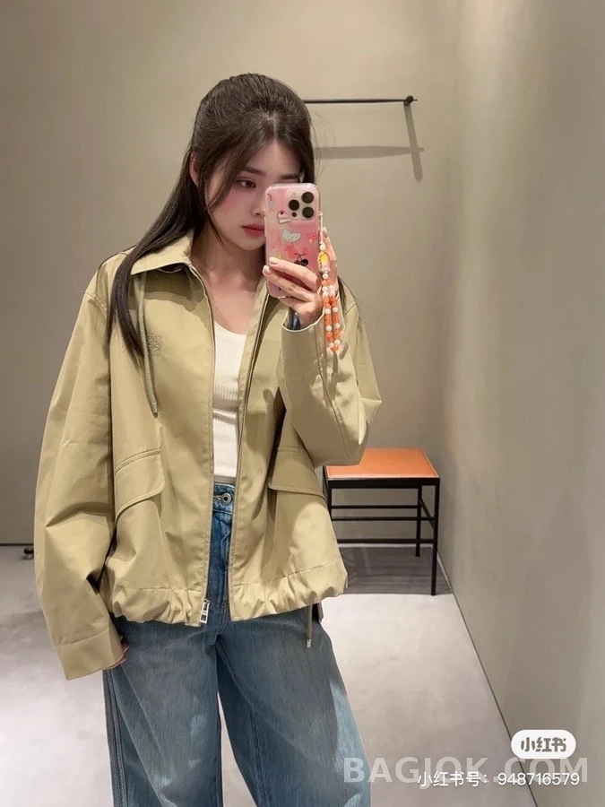 로에베 로에베 아나그램 자수 스트라이프 후드 집업 상세 이미지