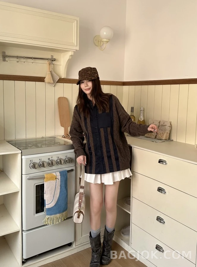로에베 로에베 아나그램 자수 울 블렌드 셔츠 상세 이미지