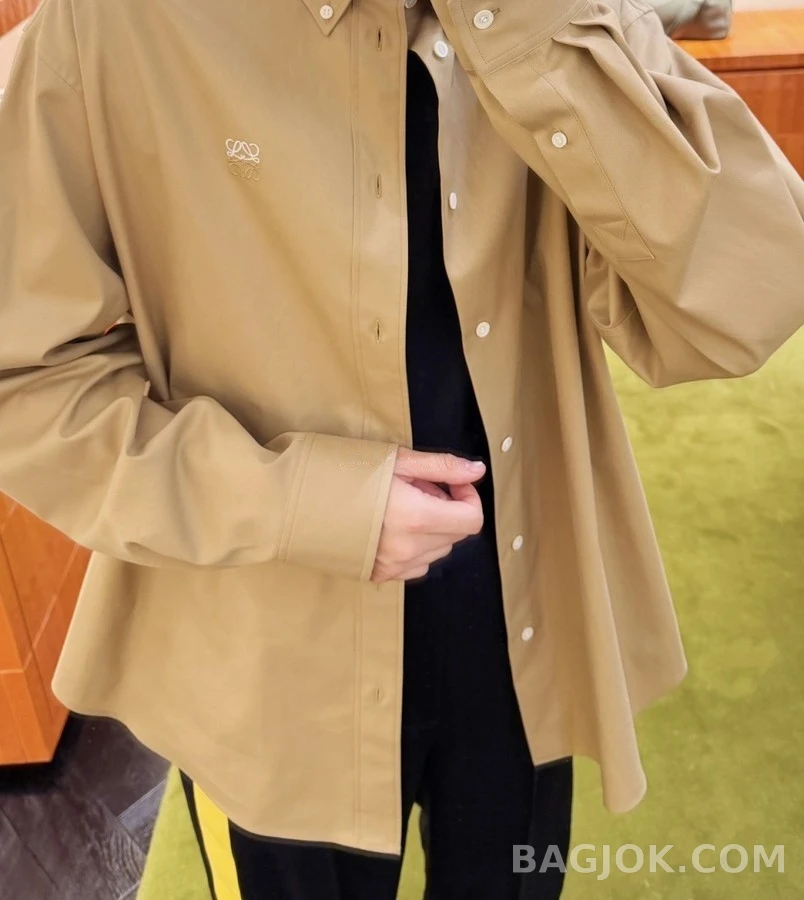 로에베 로에베 아나그램 자수 코튼 셔츠 상세 이미지