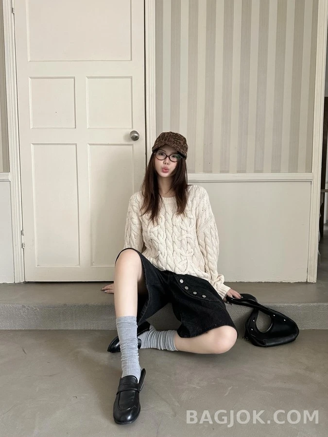 로에베 로에베 아나그램 케이블 니트 상세 이미지