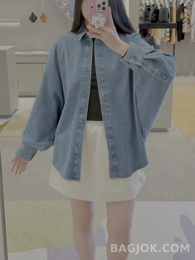 로에베 로에베 아나그램 A라인 미니 스커트 상세 이미지