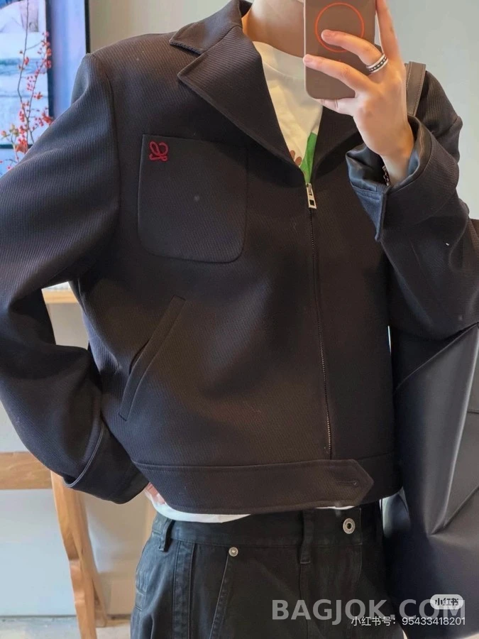 로에베 로에베 울 라펠 지퍼 자켓 상세 이미지