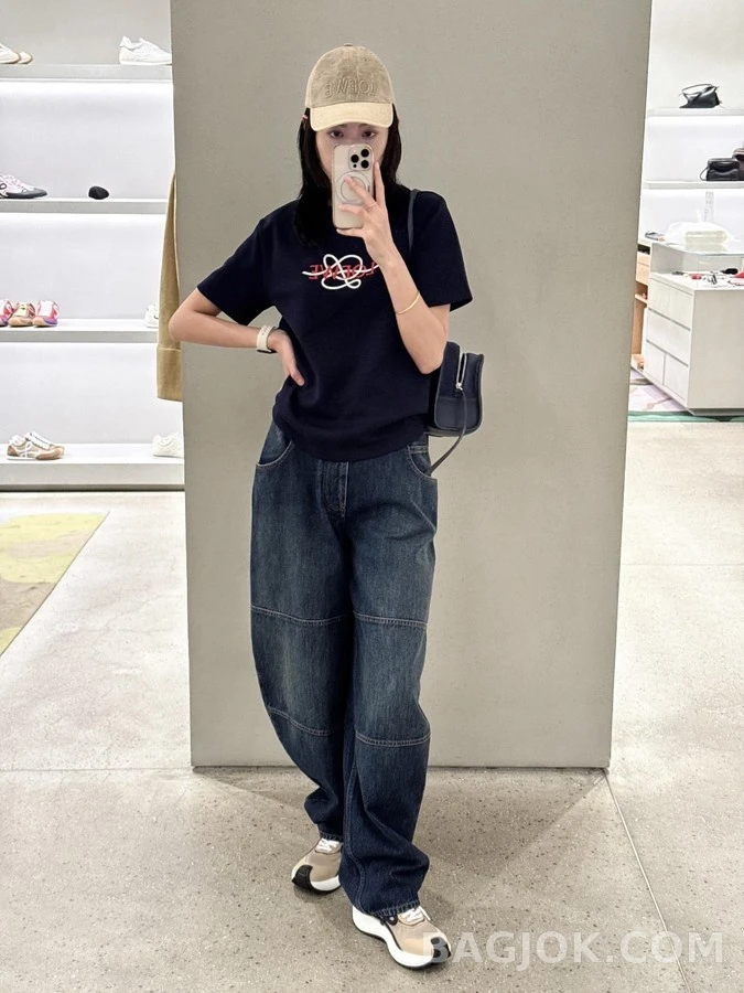 로에베 로에베 워싱 패널 와이드 데님 팬츠 상세 이미지
