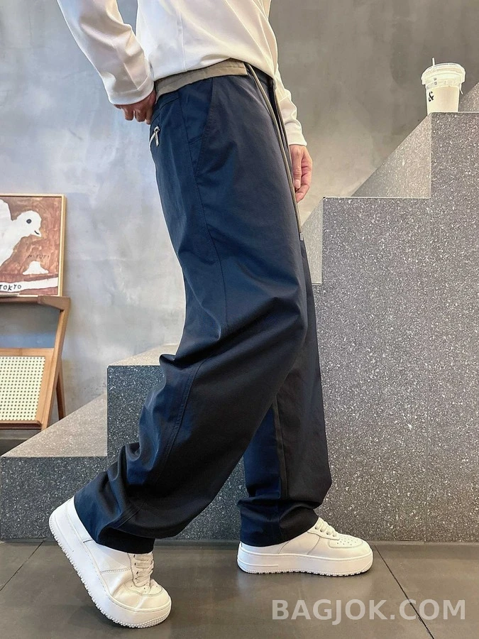 로에베 로에베 자수 배색 드로스트링 팬츠 상세 이미지