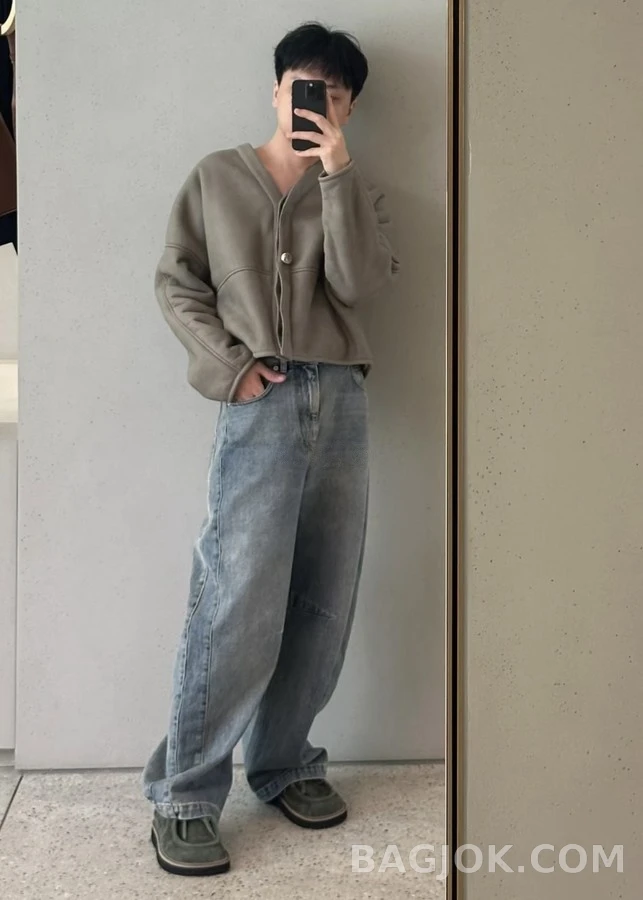 로에베 로에베 클래식 워싱 와이드 데님 팬츠 상세 이미지