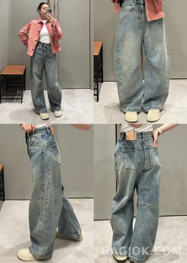 로에베 로에베 클래식 워싱 와이드 데님 팬츠 상세 이미지