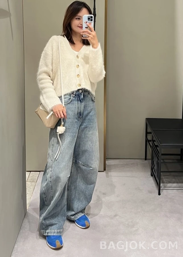 로에베 로에베 클래식 워싱 와이드 데님 팬츠 상세 이미지
