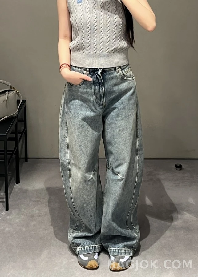 로에베 로에베 클래식 워싱 와이드 데님 팬츠 상세 이미지