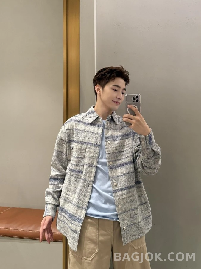 로에베 로에베 텍스처 자카드 셔츠 상세 이미지