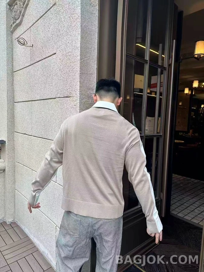 로에베 로에베 투톤 배색 코튼 울 셔츠 상세 이미지