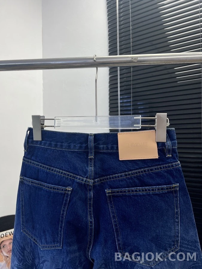 로에베 로에베 플라워 프린트 와이드 데님 팬츠 상세 이미지