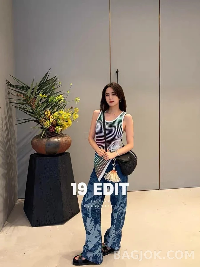 로에베 로에베 플라워 프린트 와이드 데님 팬츠 상세 이미지