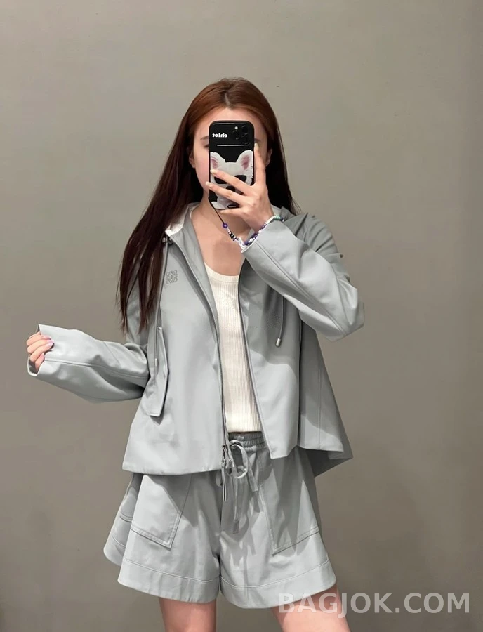 로에베 로에베 A-라인 후드 케이프 집업 자켓 상세 이미지