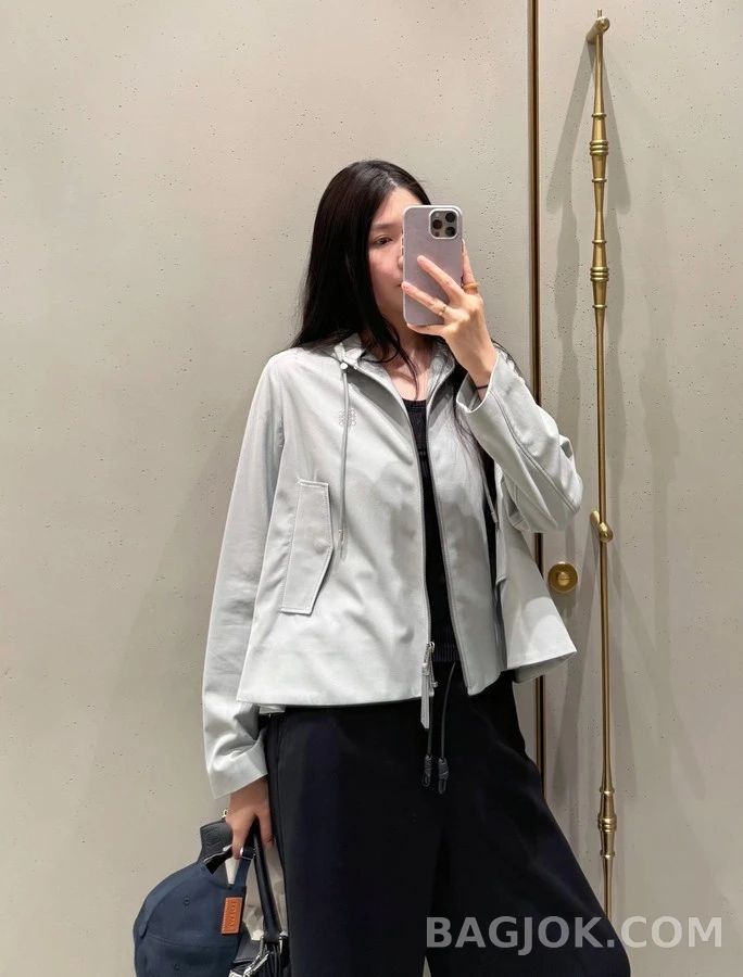로에베 로에베 A-라인 후드 케이프 집업 자켓 상세 이미지