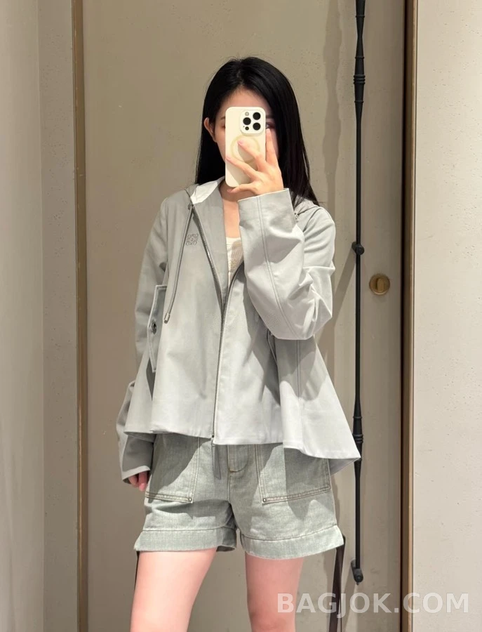 로에베 로에베 A-라인 후드 케이프 집업 자켓 상세 이미지