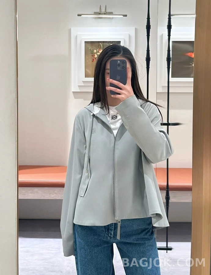 로에베 로에베 A-라인 후드 케이프 집업 자켓 상세 이미지