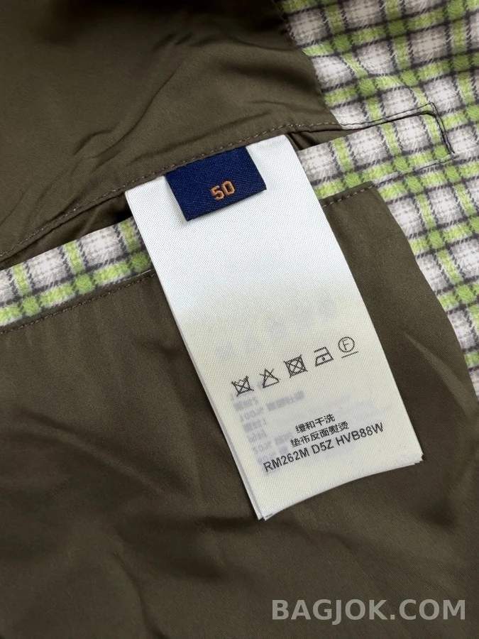 루이비통 루이비통 1V 로고 체크 재킷 상세 이미지