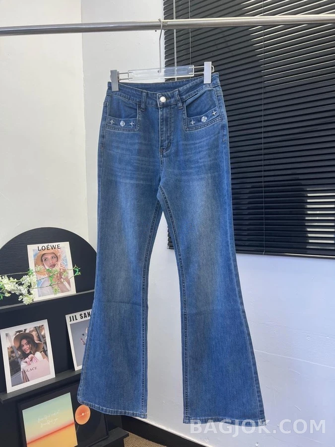 루이비통 루이비통 1V 포켓 자수 미라크 데님 상세 이미지