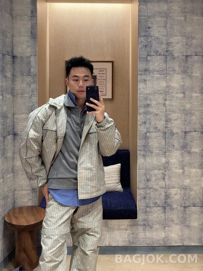 루이비통 루이비통 격자 패턴 투웨이 카고 팬츠 상세 이미지