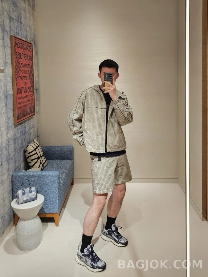 루이비통 루이비통 격자 패턴 투웨이 카고 팬츠 상세 이미지
