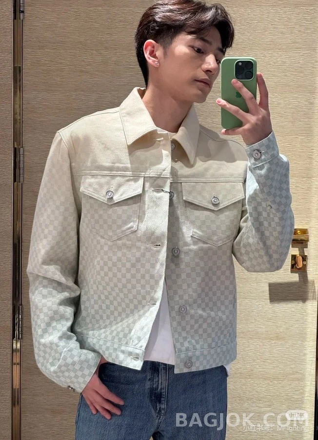 루이비통 루이비통 그라데이션 체커보드 데님 자켓 상세 이미지